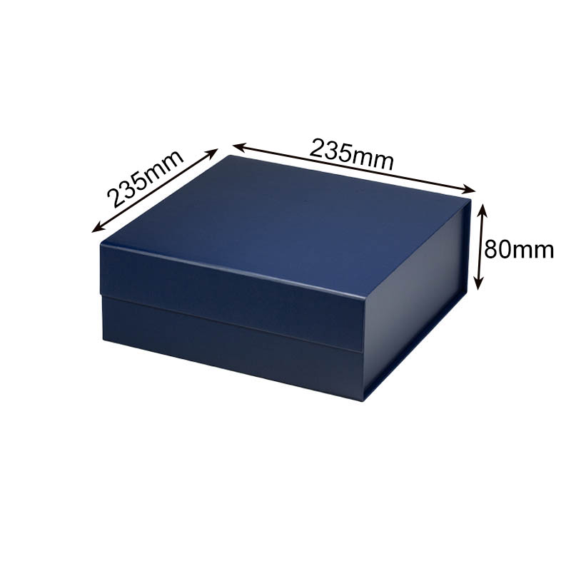 Magnetic Gift Box 235x235x80mm Navy Blue - 25/Pack - dimensions