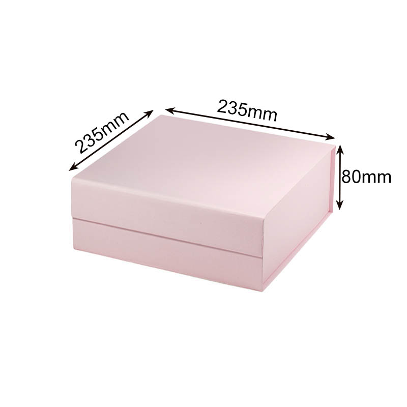 Magnetic Gift Box 235x235x80mm Pink - 25/Pack - dimensions