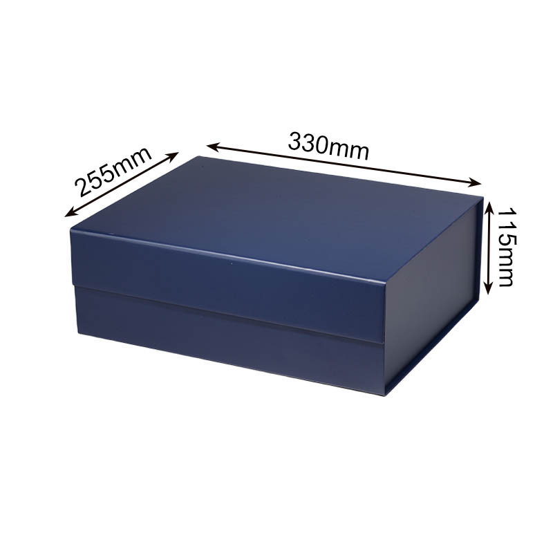 Magnetic Gift Box 330x255x115mm Navy Blue - 25/Pack - dimensions