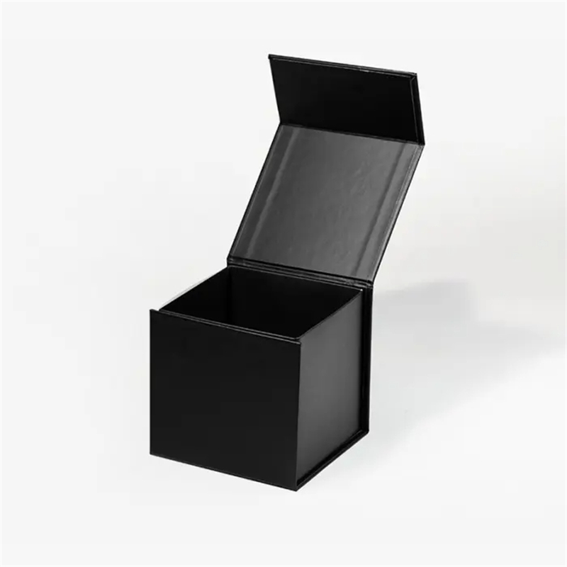 Magnetic Gift Box with Ribbon 120x120x120mm Black - 50/Pack - dimensions