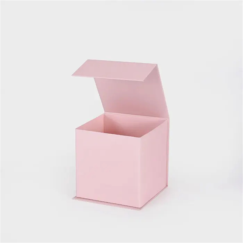 Magnetic Gift Box with Ribbon 120x120x120mm Pink - 50/Pack - dimensions