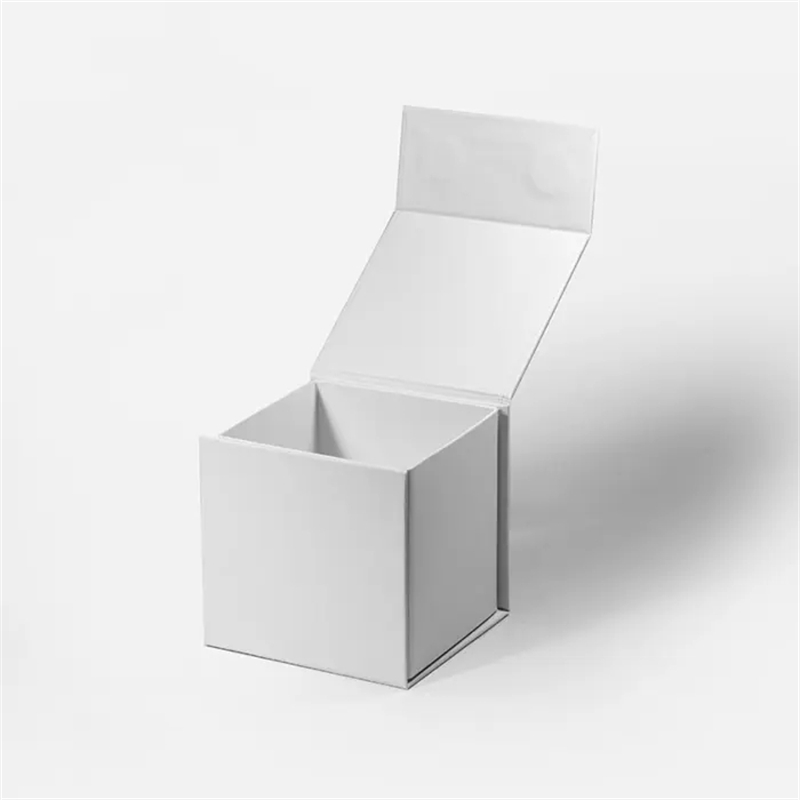 Magnetic Gift Box with Ribbon 120x120x120mm White - 50/Pack - dimensions