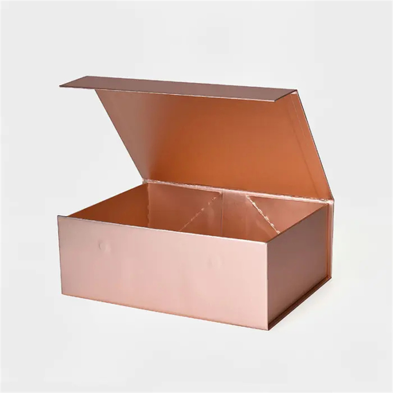 Magnetic Gift Box with Ribbon 330x255x115mm Rose Gold - 25/Pack - dimensions