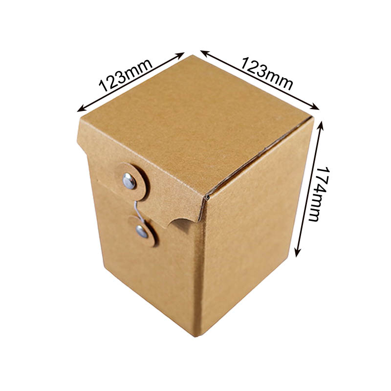 Candle Packing Boxes with Buckle Rope 123x123x174mm - 50/Pack - dimensions