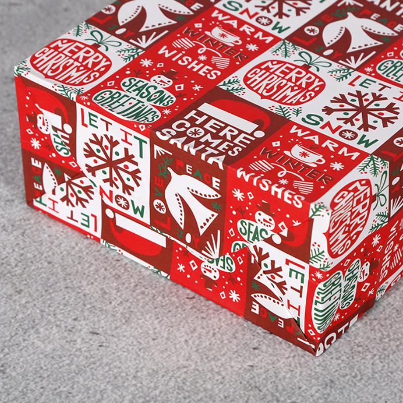 Large Christmas Paper Bags with Handles 320x420x110mm - 48/Pack - dimensions