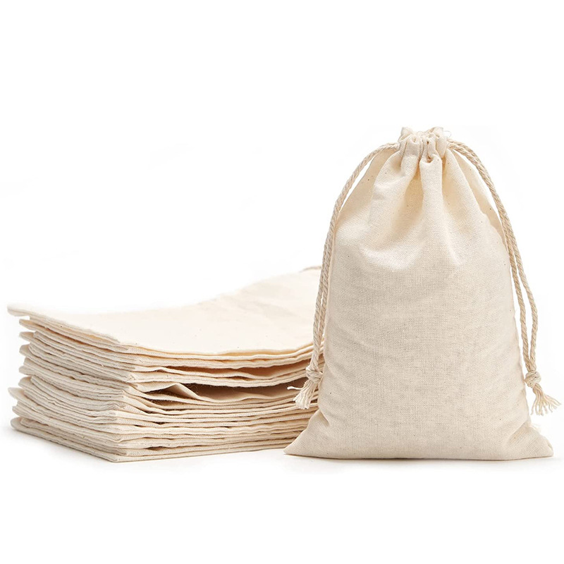 Large Calico Drawstring Bags 500x600mm - 50/Pack - dimensions