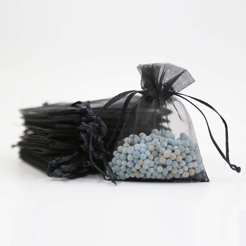 Black Organza Bags - 100/Pack - dimensions