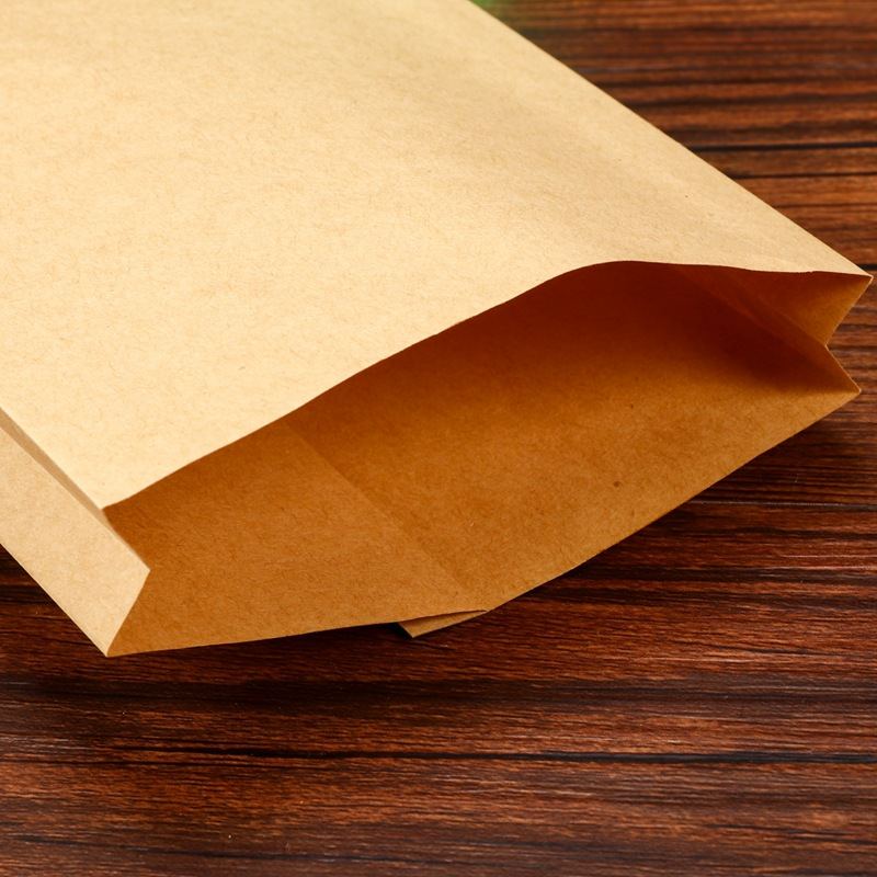 Greaseproof Paper Bags Flat Bottom 110x220mm Brown - 600/Pack - dimensions