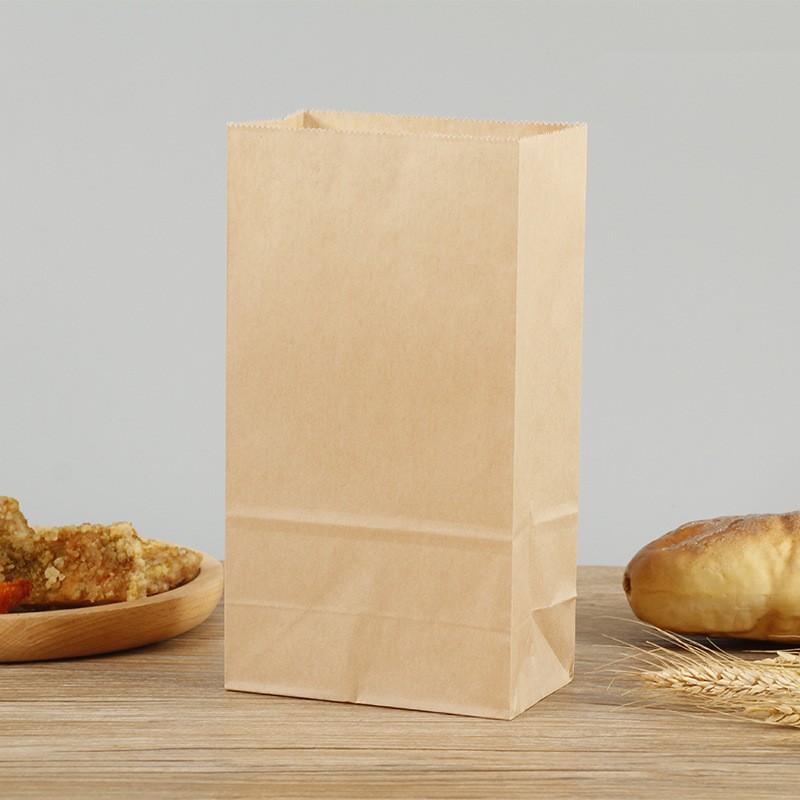 Greaseproof Paper Bags Square Bottom 155x300mm Brown - 300/Pack - dimensions