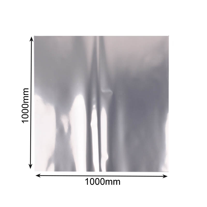 Cellophane Film Wrap Sheets 1000x1000mm Clear - 200 Sheets - dimensions