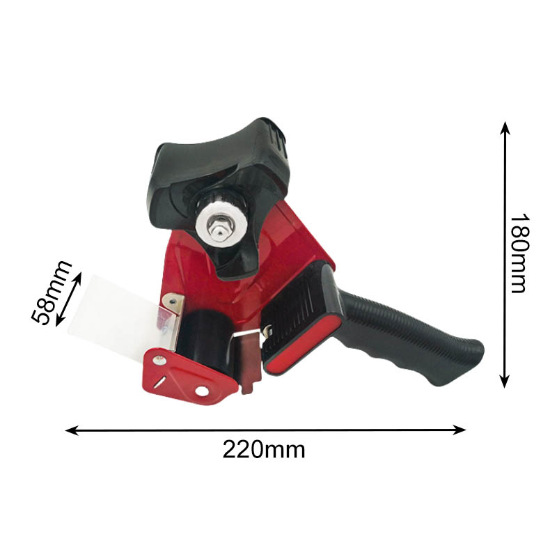 Packing Tape Dispenser Red - dimensions