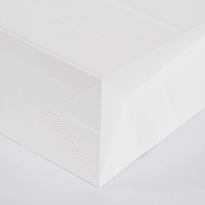 Medium Paper Bags Twisted Handles 305x305mm White - 50/Pack - dimensions