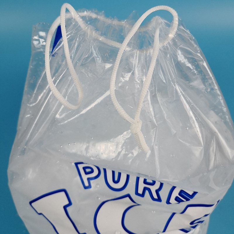 Ice Bags with Drawstring 3.6kg (8 lbs) - 100/Pack - dimensions