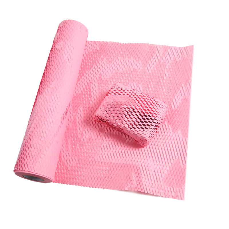 Honeycomb Cushioning Wrap Paper Roll Pink 500mmx100M - dimensions