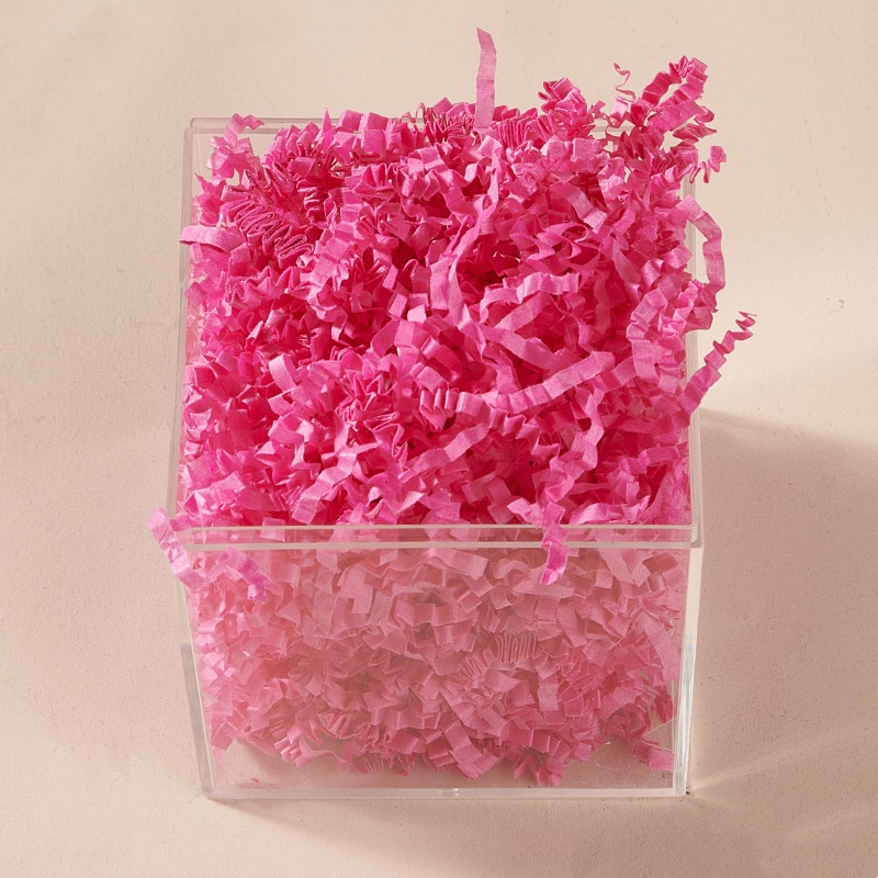 Crinkle Shredded Paper Filler Hot Pink 1kg - dimensions