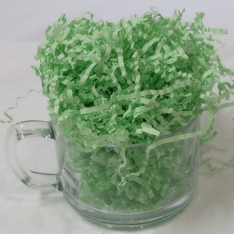 Crinkle Shredded Paper Filler Light Green 1kg - dimensions