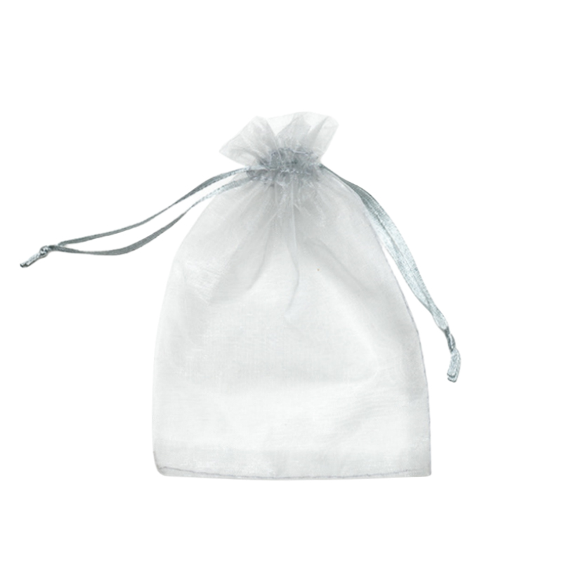 Grey Organza Bags - 100/Pack - dimensions