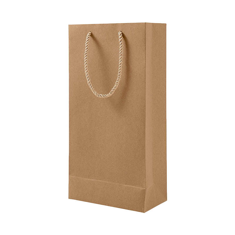 Paper Wine Bags Double Bottles 180x350mm Brown - 50/Pack