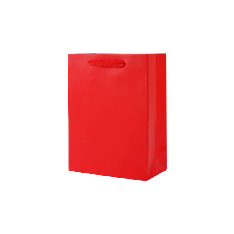 Matt Laminated Paper Bags 180x100x230mm Red - 50/Pack