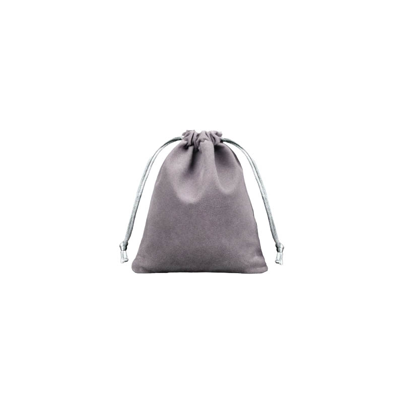 Velvet Drawstring Bags 70x90mm Grey - 50/Pack