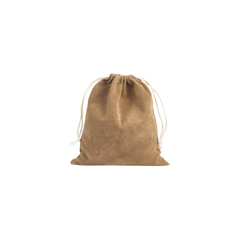 Double Sided Velvet Drawstring Bags 90x120mm Camel - 50/Pack