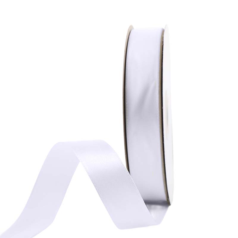 Double Faced Satin Ribbon Roll 20mmx91M White