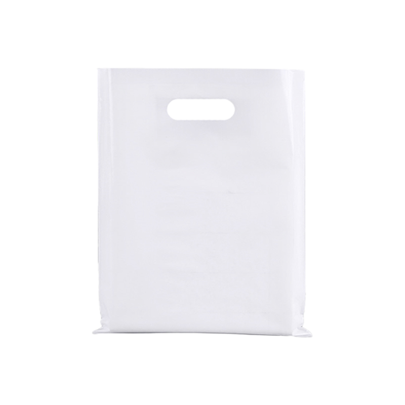 Large Plastic Bags with Die Cut Handles 300x400mm White - 100/Pack