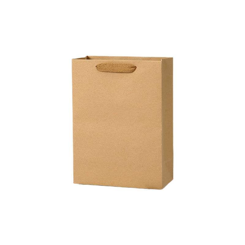 Paper Bags with Cloth Handles 180x100x230mm Brown - 50/Pack - dimensions