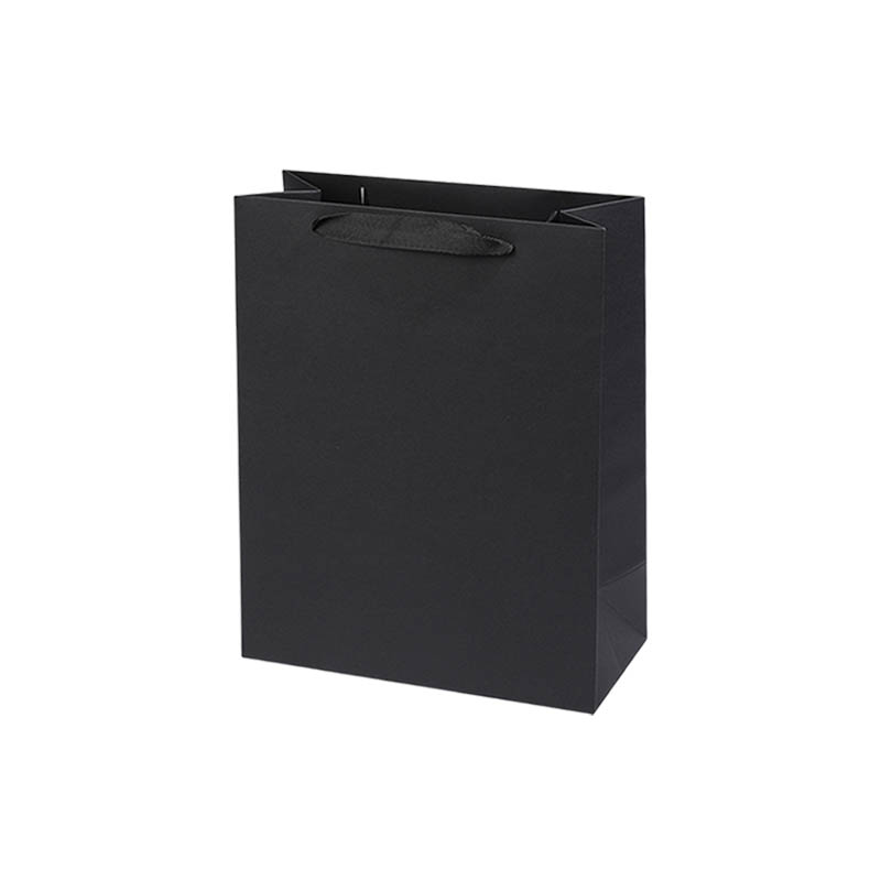 Matt Laminated Paper Bags 280x150x350mm Black - 50/Pack - dimensions