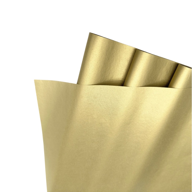 Tissue Paper 750x500mm Metallic Gold - 240 Sheets