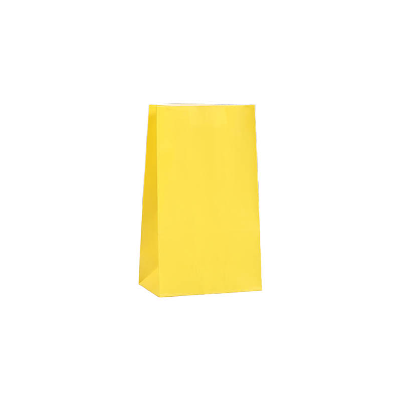 Small Paper Gift Bags No Handles 90x180mm Yellow - 100/Pack