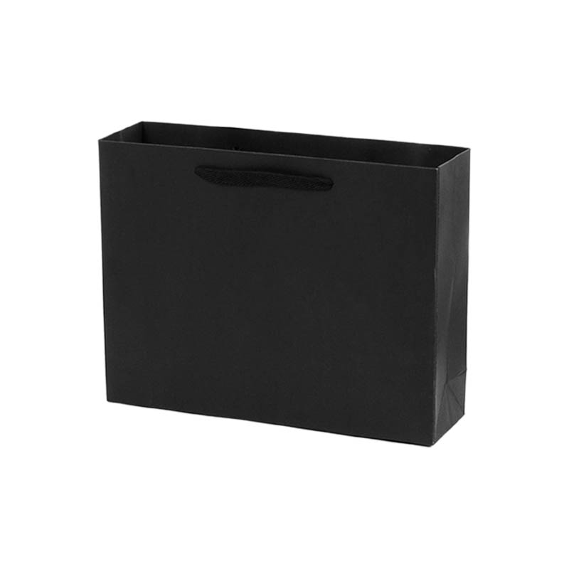 Matt Laminated Paper Bags 400x125x300mm Black - 50/Pack