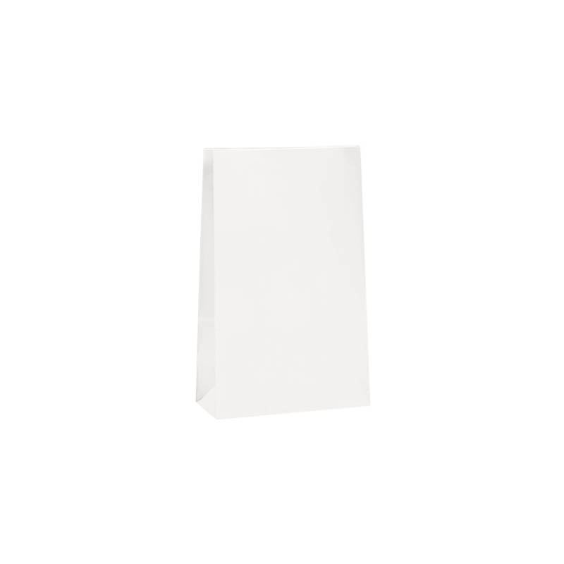 Small Paper Gift Bags No Handles 90x180mm White - 100/Pack