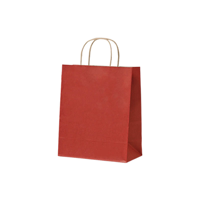 Medium Paper Bags Twisted Handles 260x320mm Red - 50/Pack