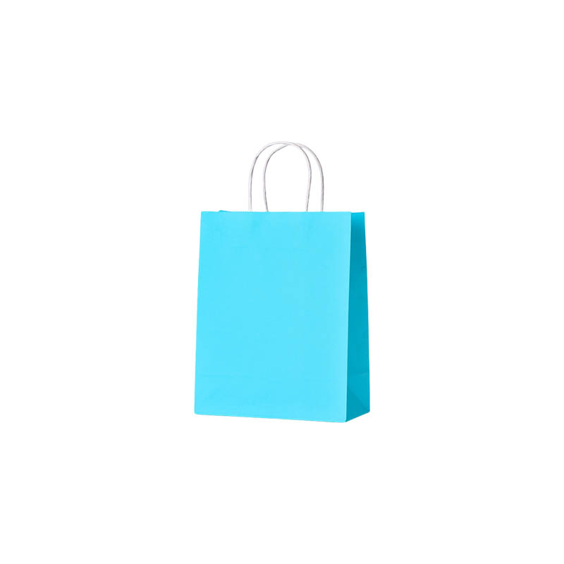 Mini Paper Bags Twisted Handles 150x210mm Light Blue - 50/Pack