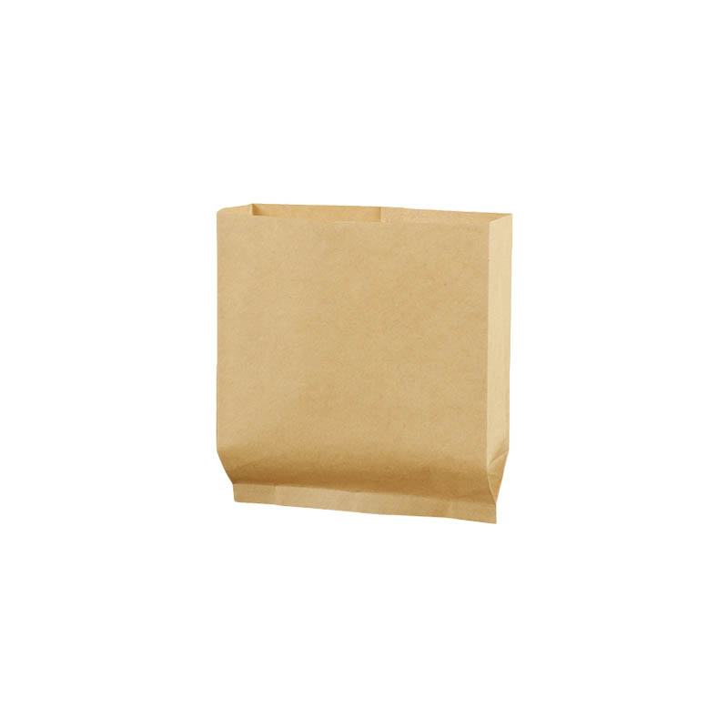 Greaseproof Paper Bags Flat Bottom 140x140mm Brown - 600/Pack - dimensions