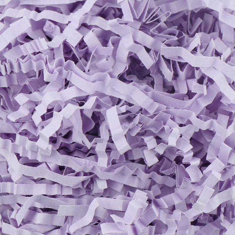 Crinkle Shredded Paper Filler Light Purple 1kg - dimensions