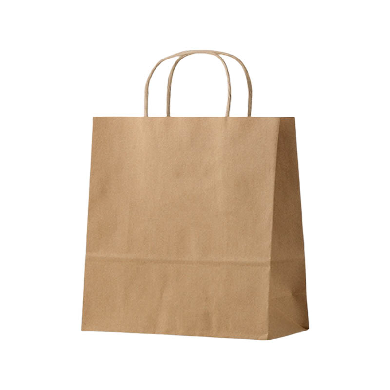 Extra Large Paper Bags Twisted Handles 450x500mm Brown - 50/Pack - dimensions