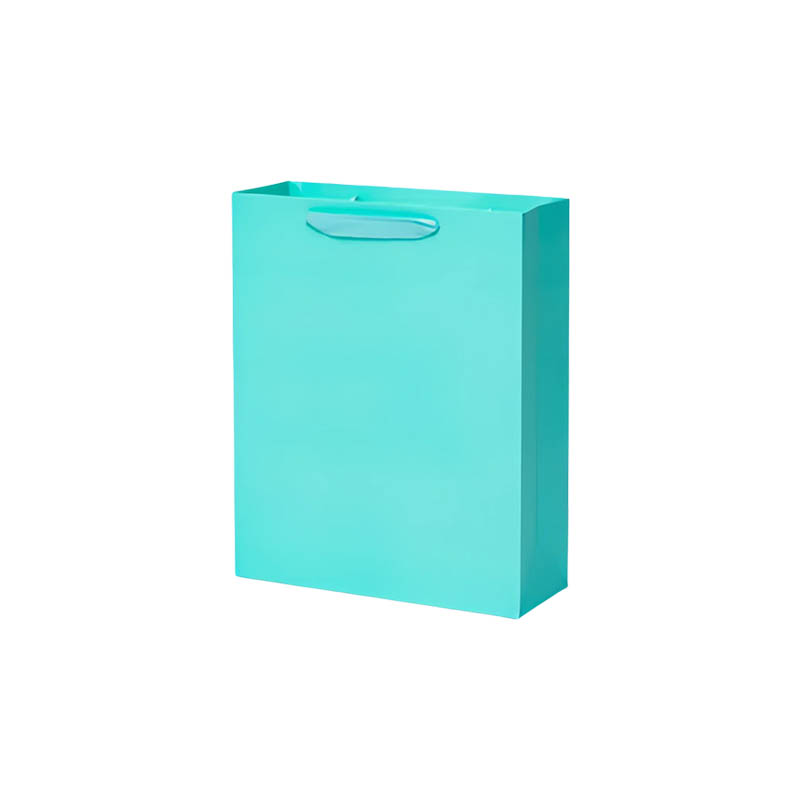 Matt Laminated Paper Bags 180x100x230mm Light Blue - 50/Pack