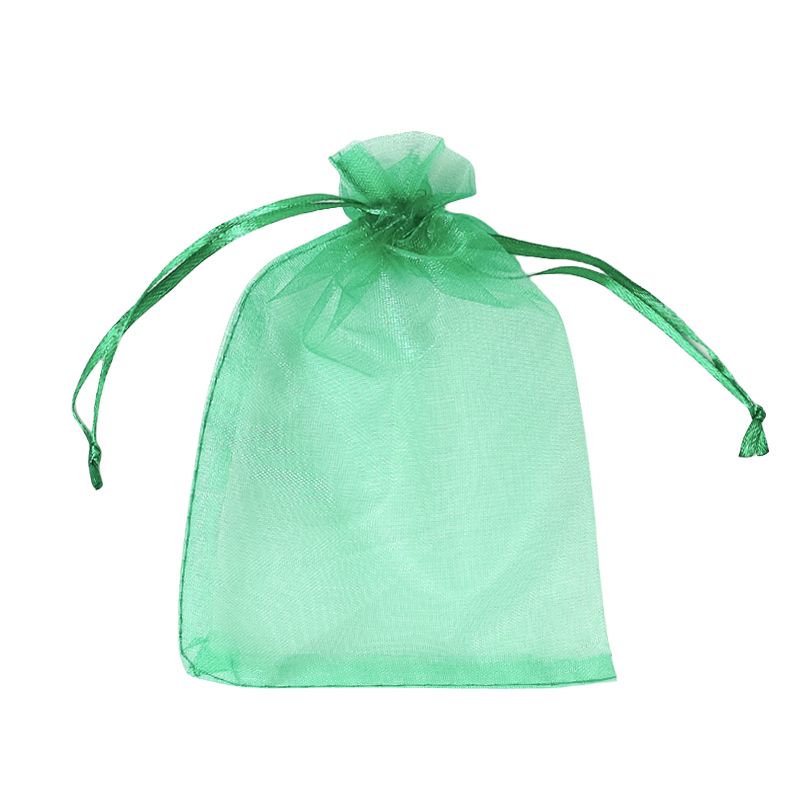 Grass Green Organza Bags - 100/Pack