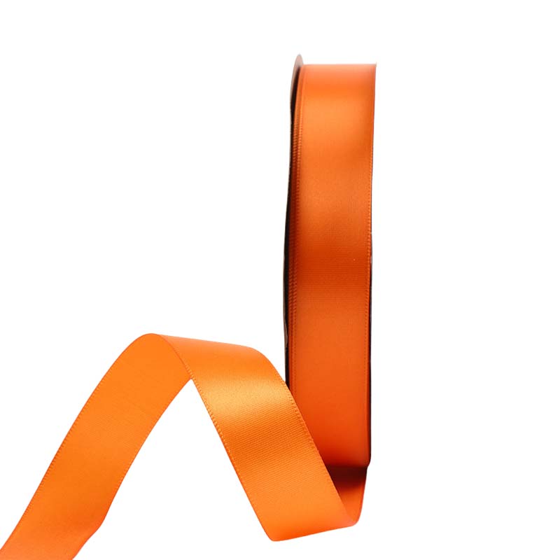 Double Faced Satin Ribbon Roll 20mmx91M Orange