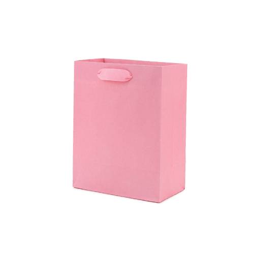 Matt Laminated Paper Bags 180x100x230mm Pink - 50/Pack - dimensions