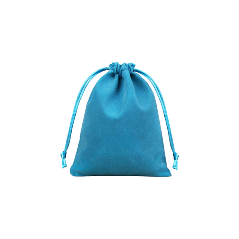 Velvet Drawstring Bags 130x180mm Lake Blue - 50/Pack