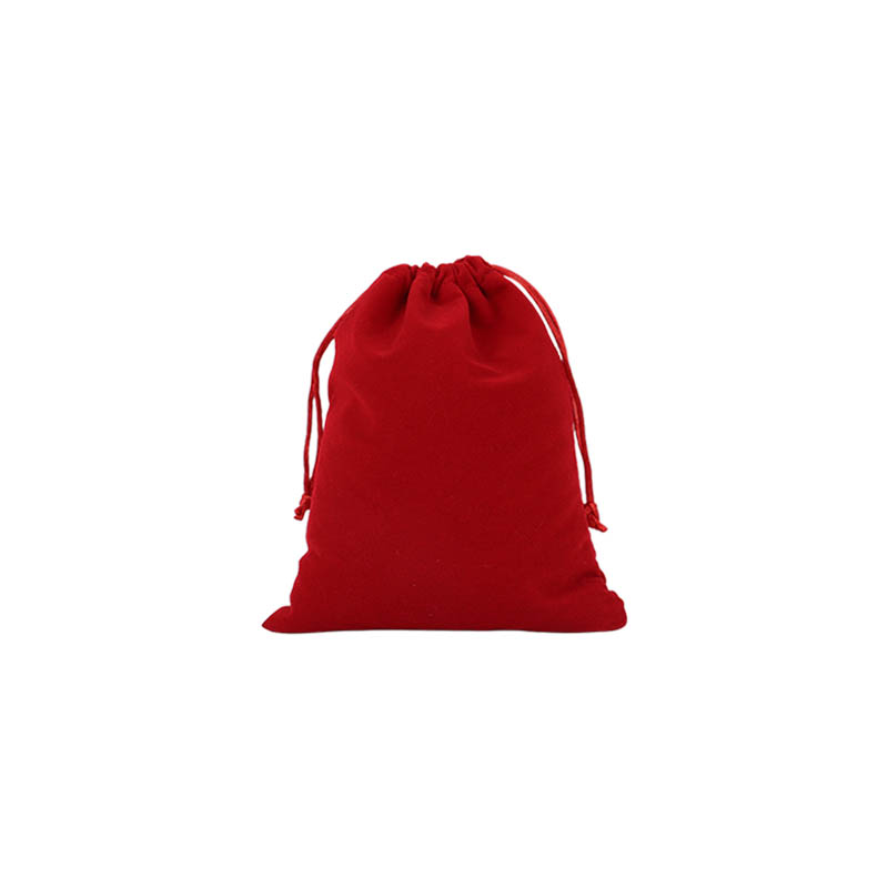 Double Sided Velvet Drawstring Bags 90x120mm Red - 50/Pack