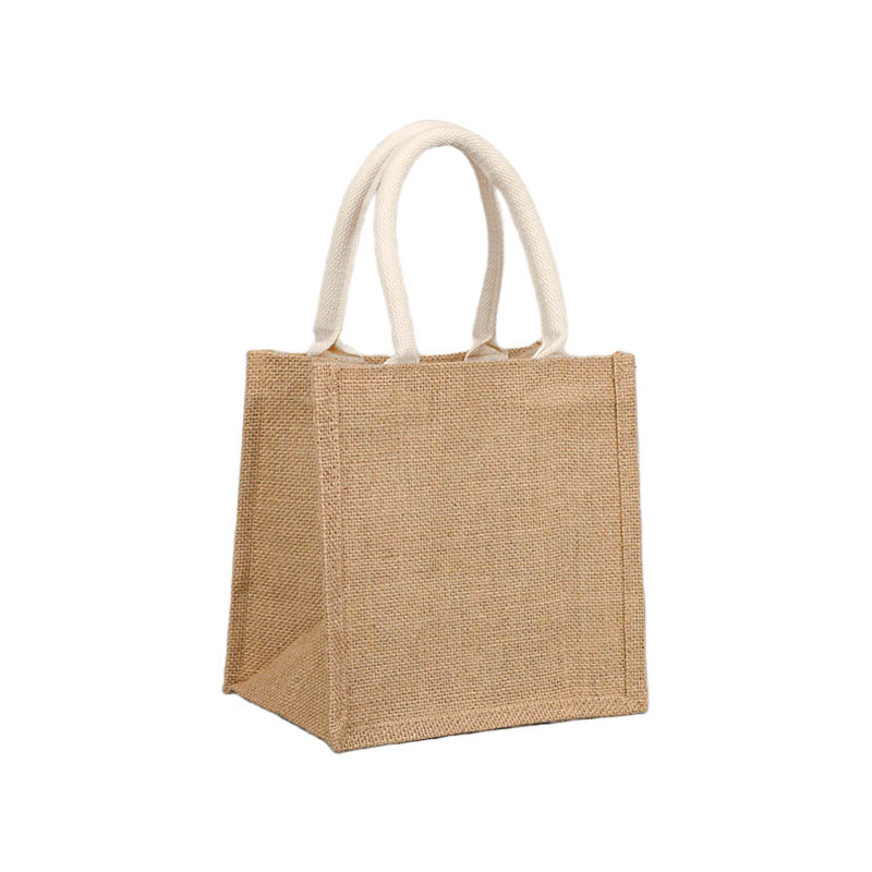 Small Jute Tote Shopping Bags 210x230x150mm - 6/Pack