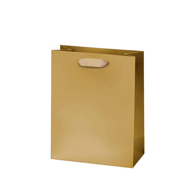 Matt Laminated Paper Bags 280x150x350mm Gold - 50/Pack - dimensions