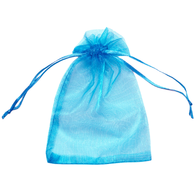 Lake Blue Organza Bags - 100/Pack