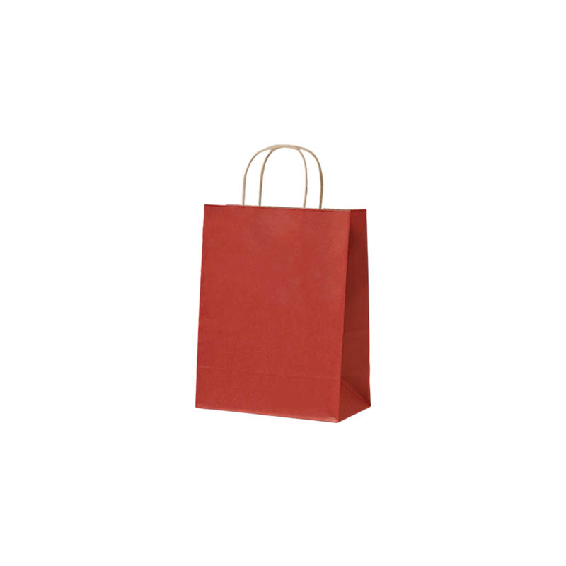 Mini Paper Bags Twisted Handles 150x210mm Red - 50/Pack