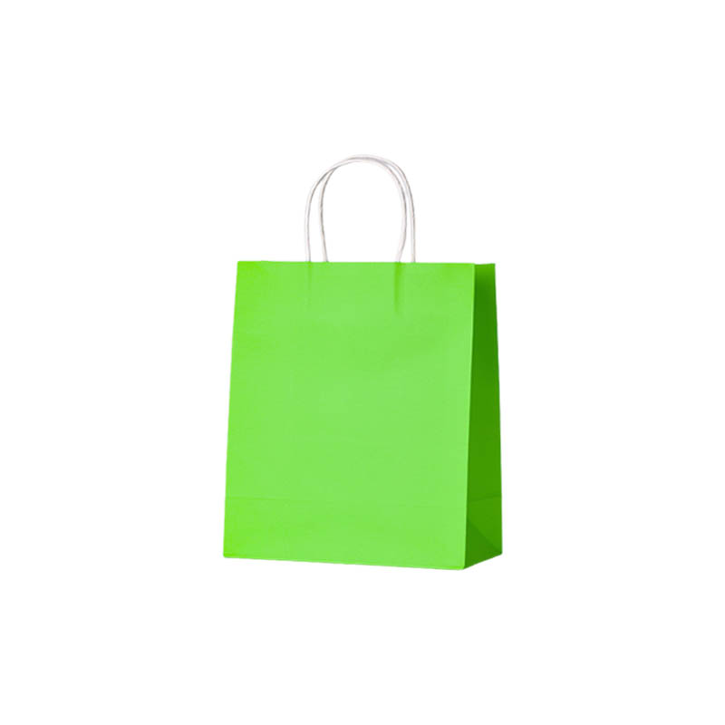 Small Paper Bags Twisted Handles 210x270mm Light Green - 50/Pack