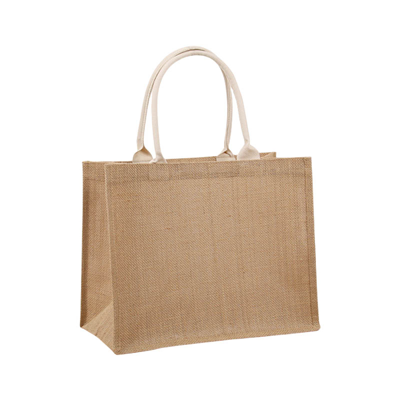 Large Jute Tote Shopping Bags 460x350x180mm - 6/Pack - dimensions